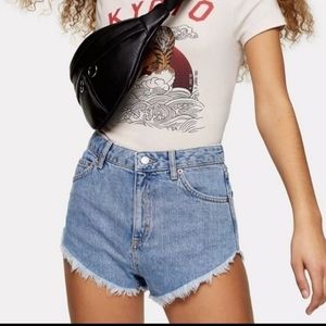 Topshop Kiri High Waisted Shorts